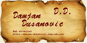 Damjan Dušanović vizit kartica